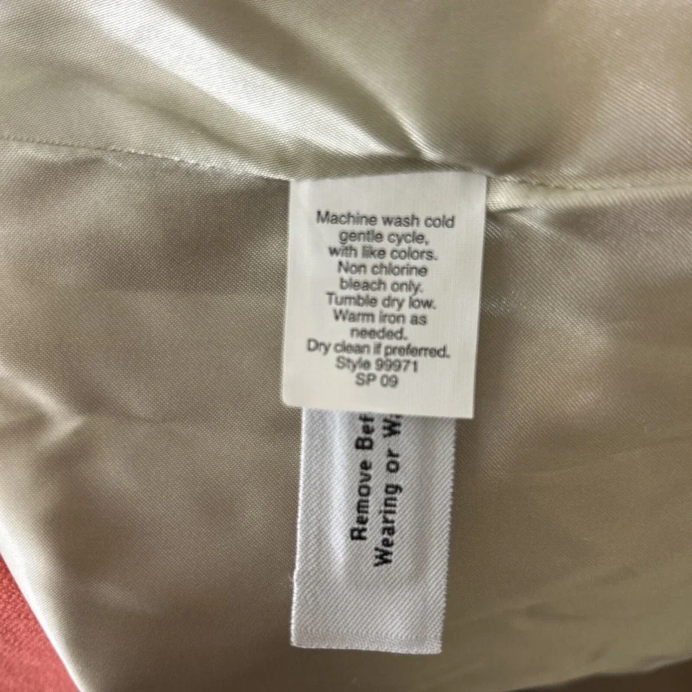 J.Crew Jacket Size 4 Melon Big Button Asymmetric Long Sl Linen Cotton Pocket LN - Picture 3 of 5
